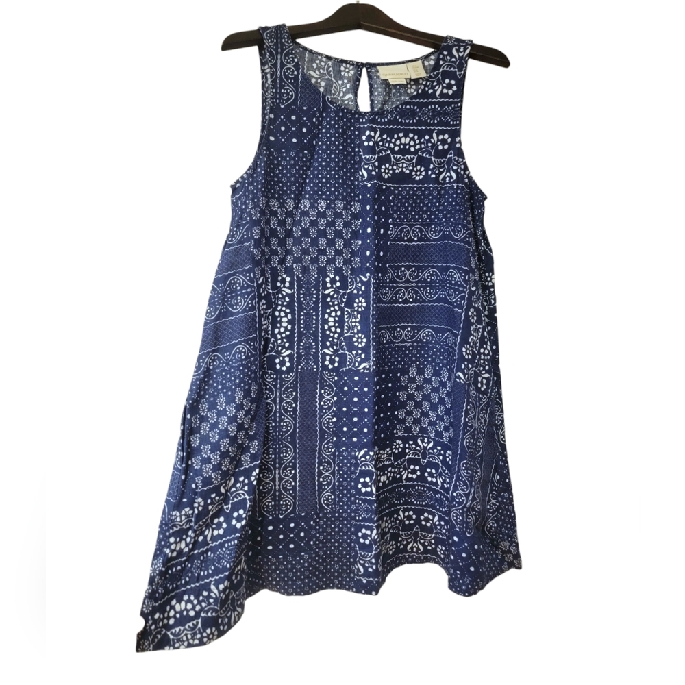 Linen Paisley Dress